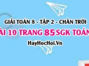 Bài 10 trang 85 Toán 8 Tập 2 Chân trời sáng tạo: Hình Thang & Tam Giác Đồng Dạng